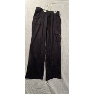 Tek Gear Black Wide-leg Cargo Pants with A Drawstring Waist & Utility Pockets XS